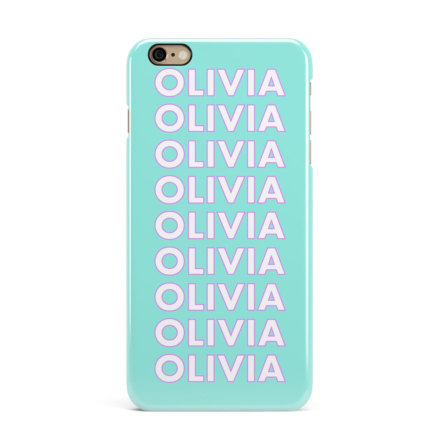 Personalised Names iPhone 6 Plus 3D Snap Case on Gold Phone