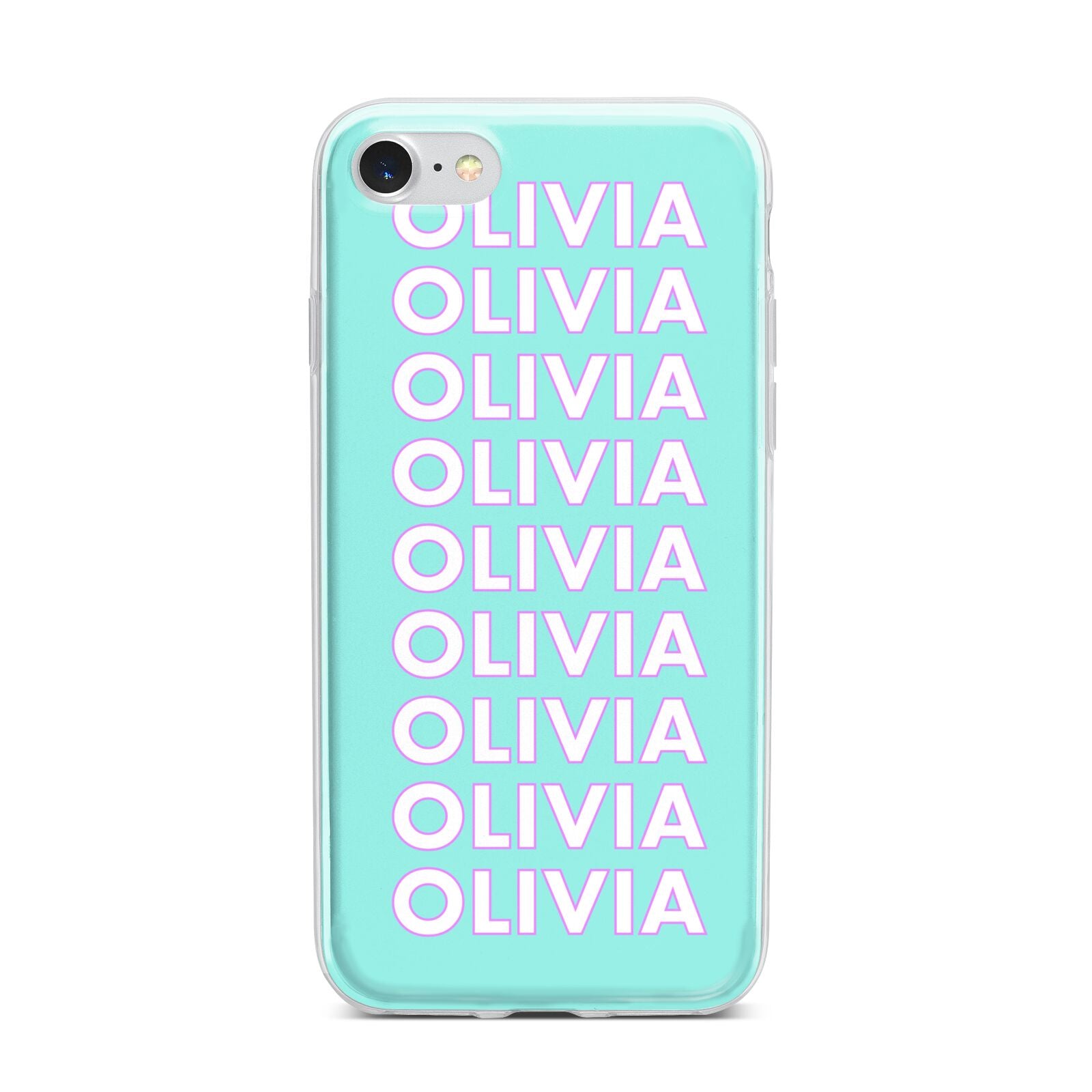 Personalised Names iPhone 7 Bumper Case on Silver iPhone