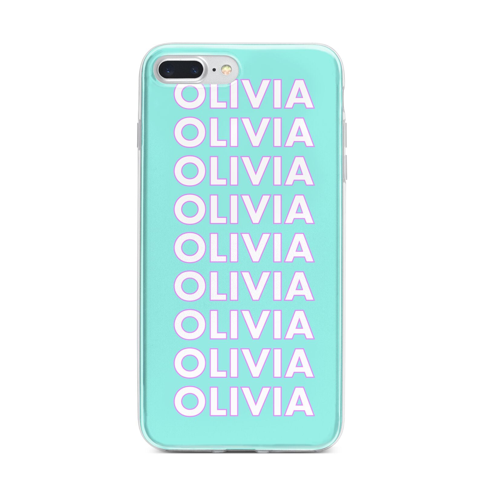 Personalised Names iPhone 7 Plus Bumper Case on Silver iPhone