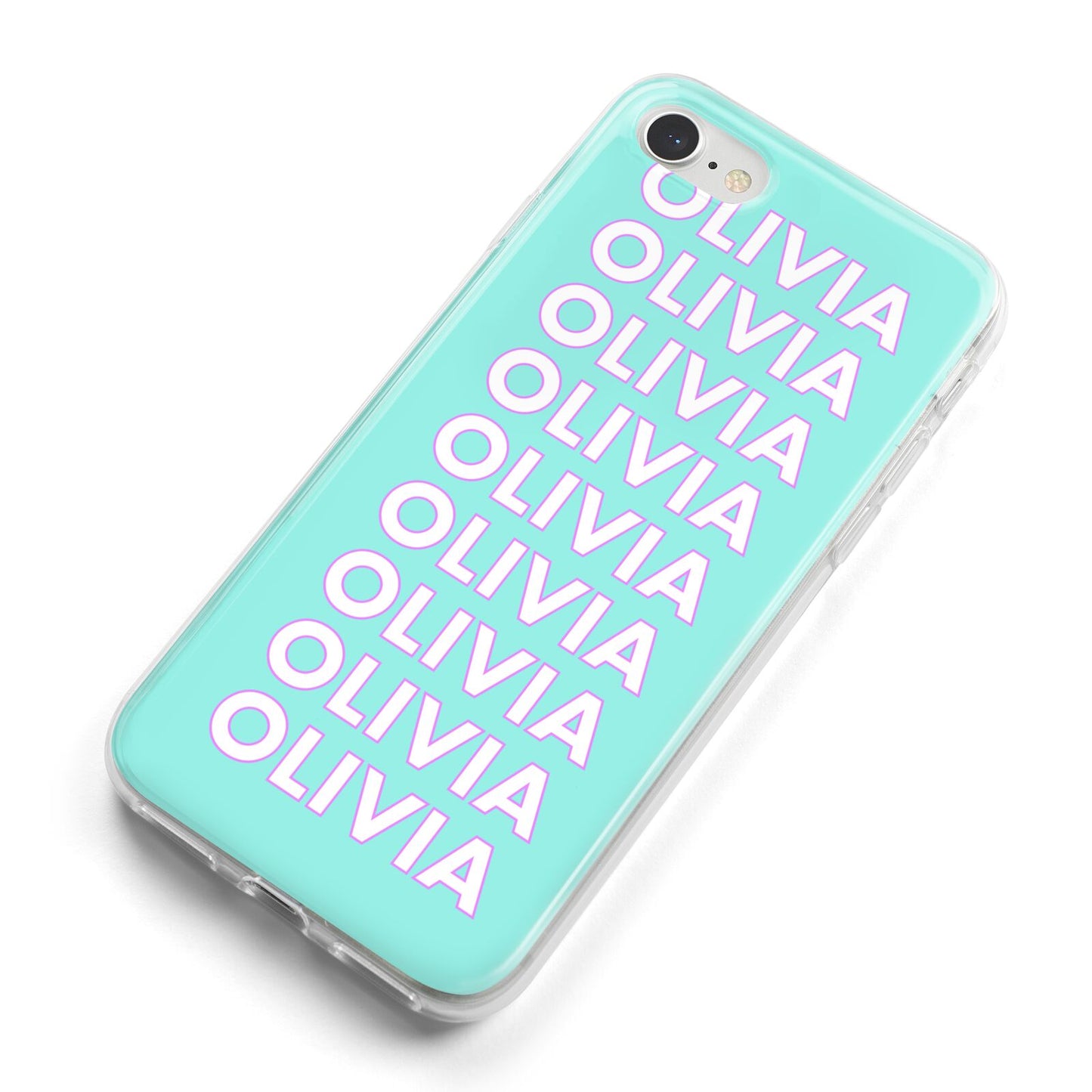 Personalised Names iPhone 8 Bumper Case on Silver iPhone Alternative Image