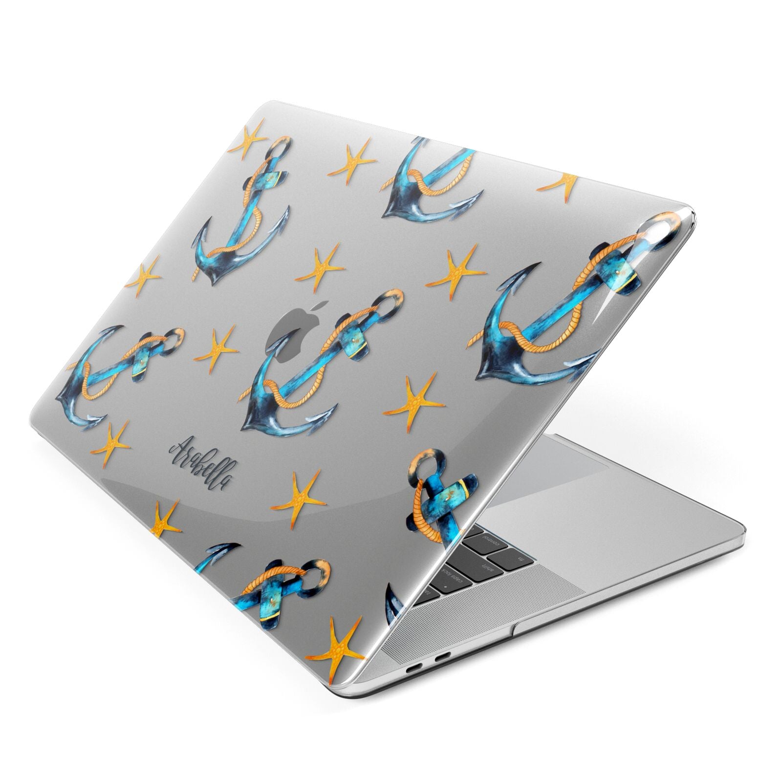 Personalised Nautical Apple MacBook Case Side View