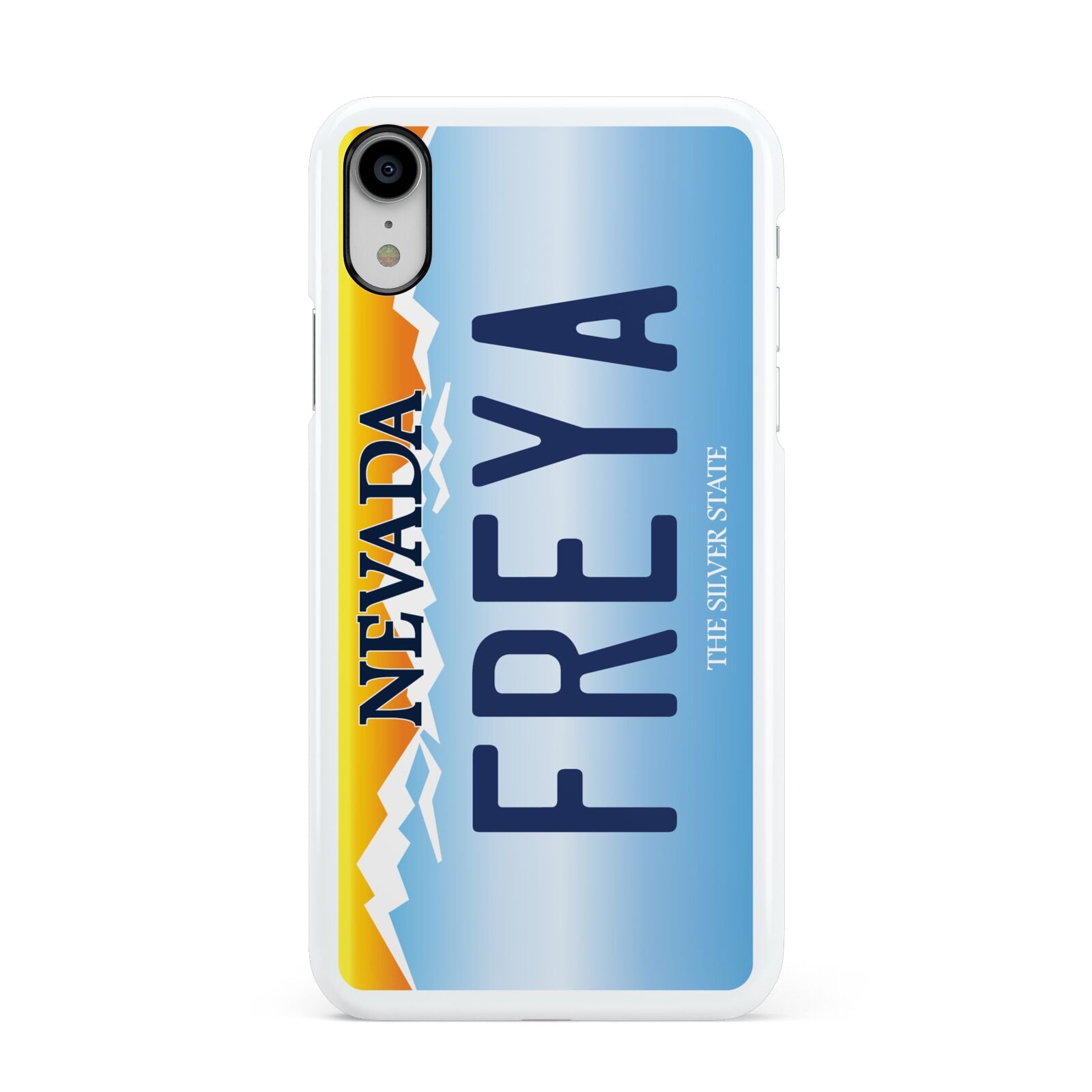 Personalised Nevada License Plate Apple iPhone XR White 3D Snap Case