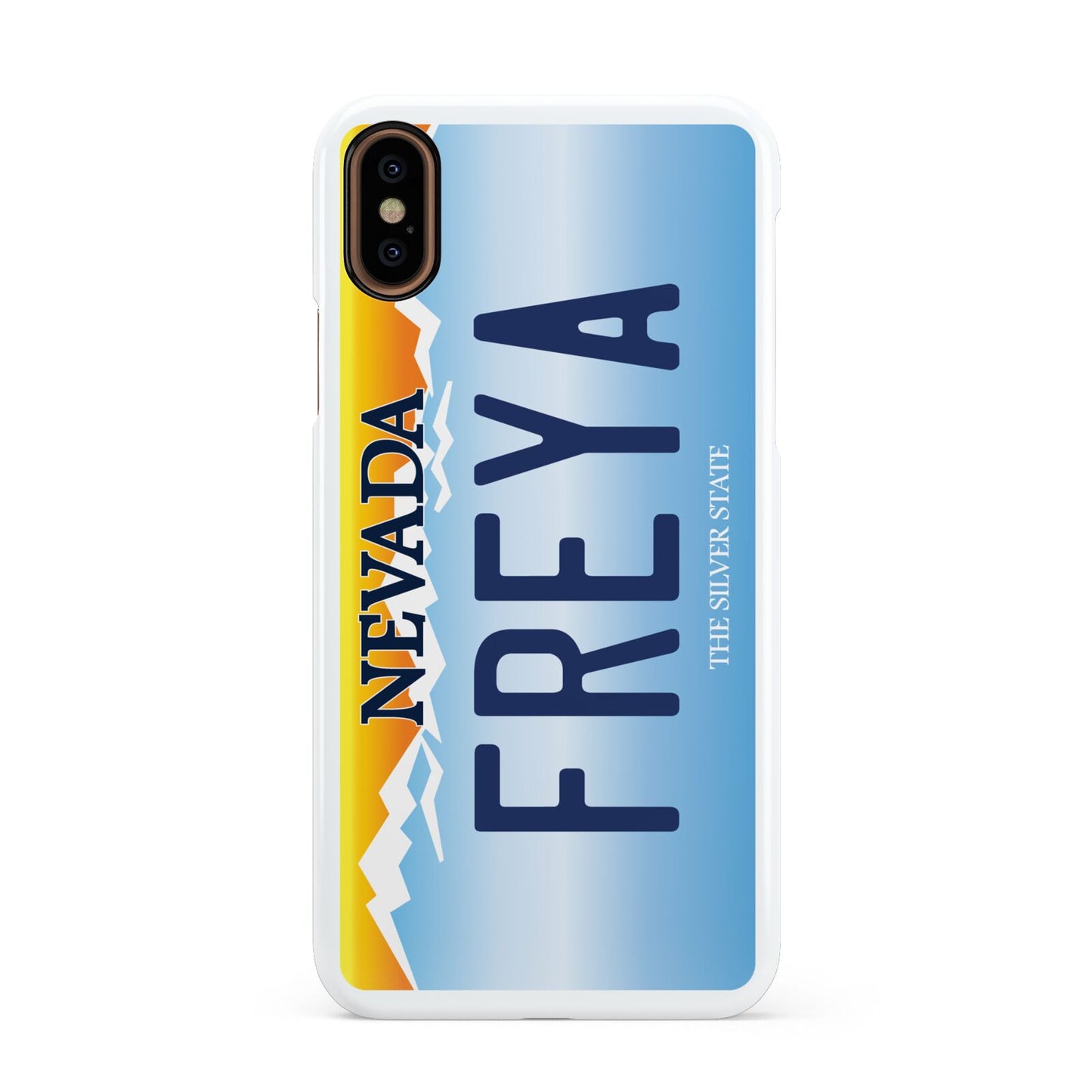 Personalised Nevada License Plate Apple iPhone XS 3D Snap Case