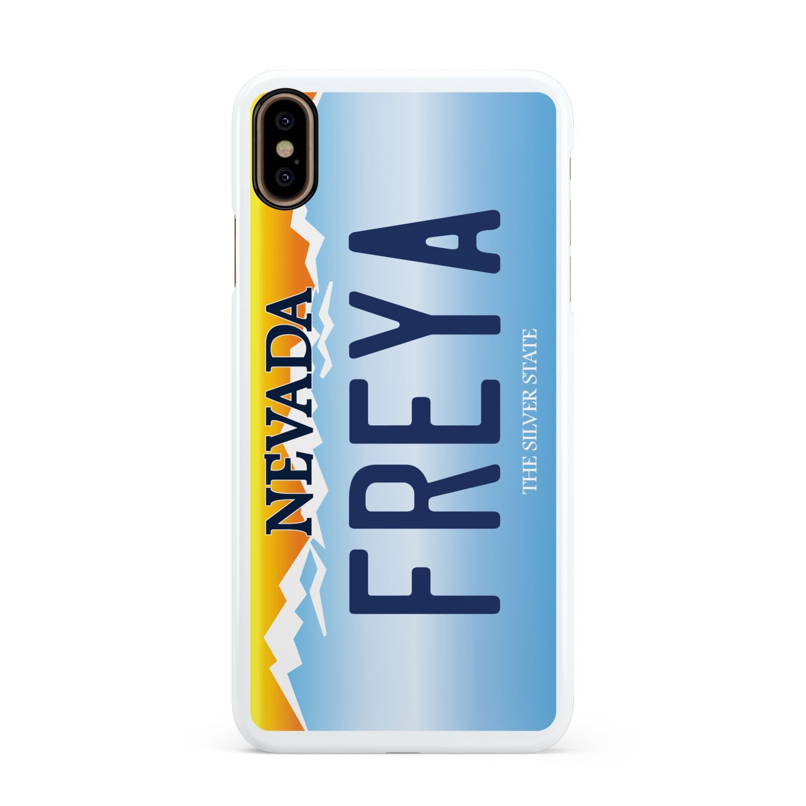 Personalised Nevada License Plate Apple iPhone Xs Max 3D Snap Case