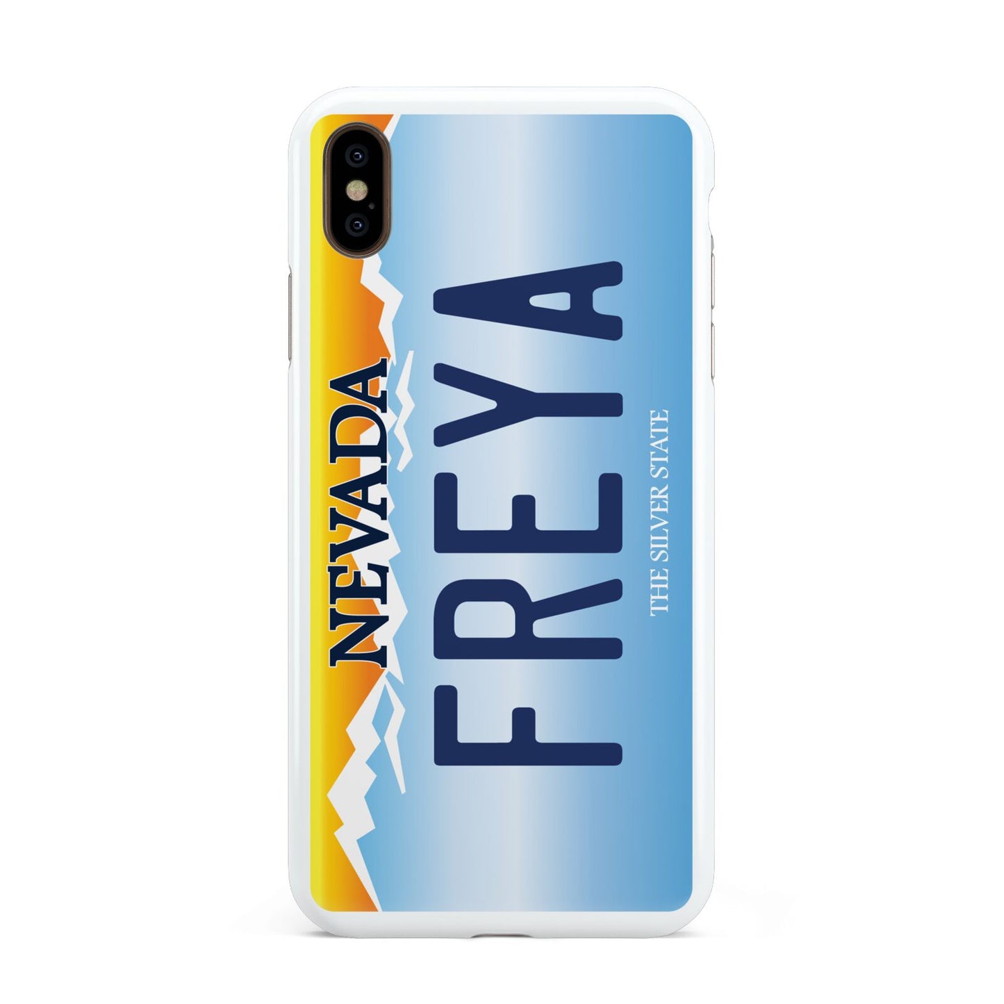 Personalised Nevada License Plate Apple iPhone Xs Max 3D Tough Case