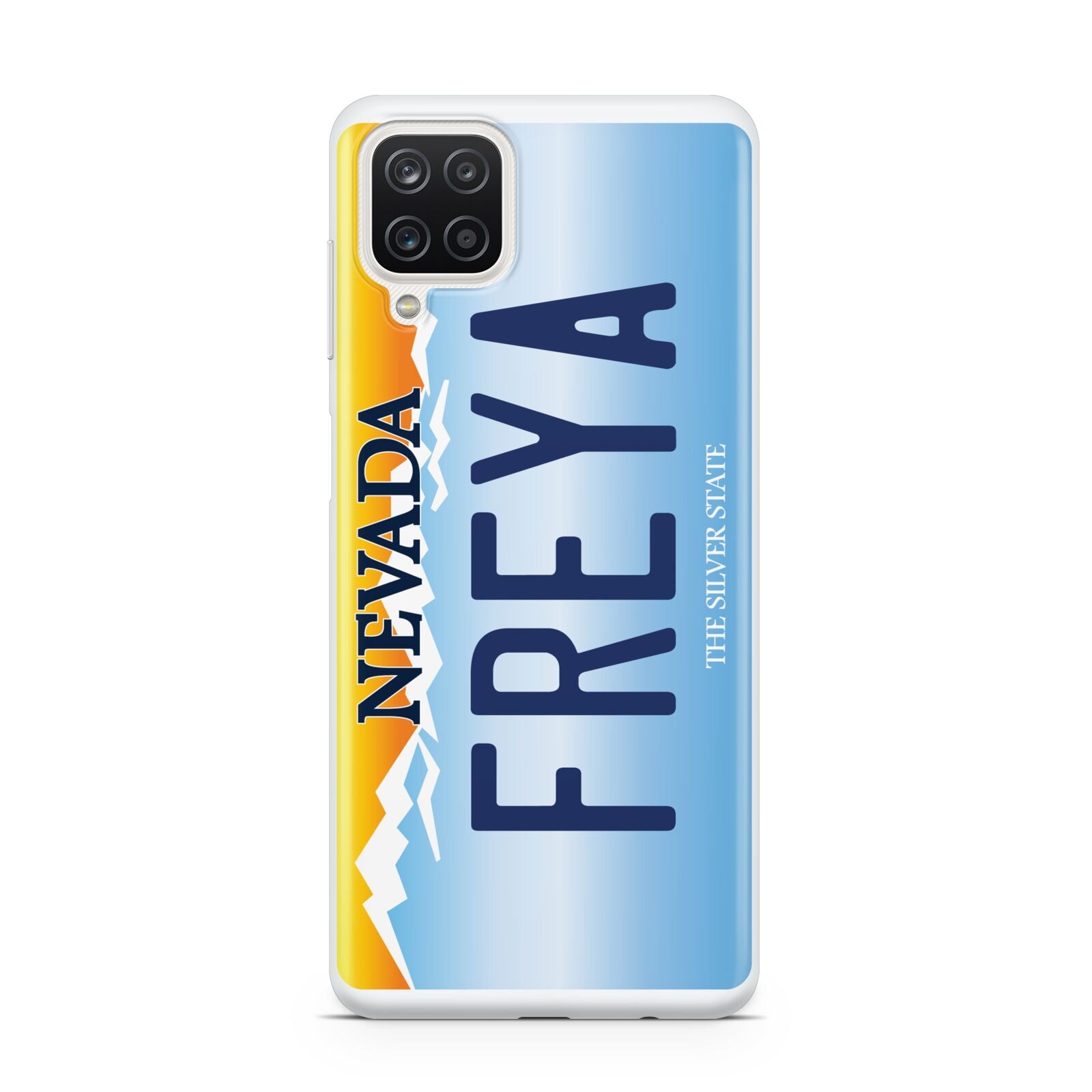 Personalised Nevada License Plate Samsung A12 Case