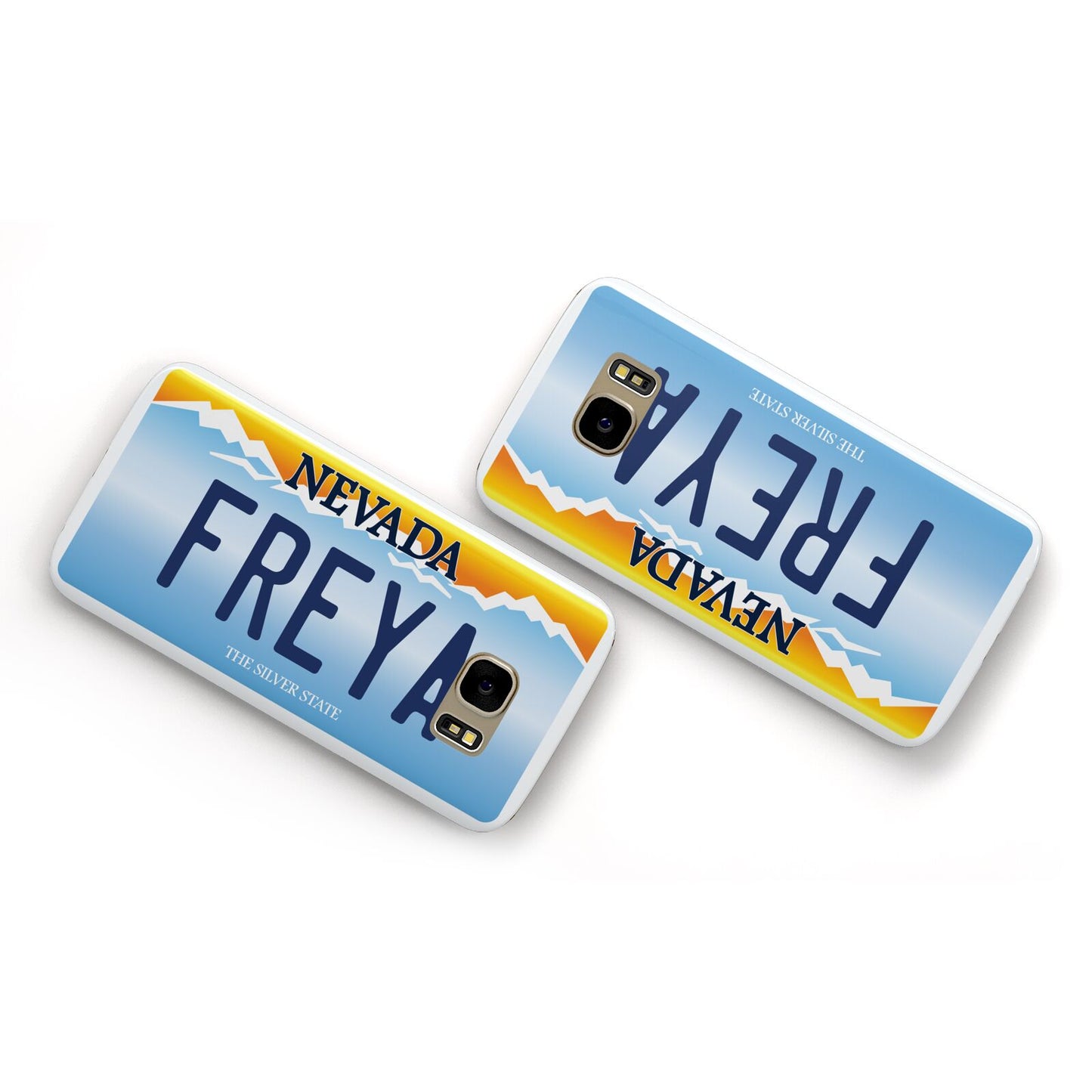 Personalised Nevada License Plate Samsung Galaxy Case Flat Overview