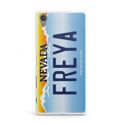 Personalised Nevada License Plate Sony Xperia Case