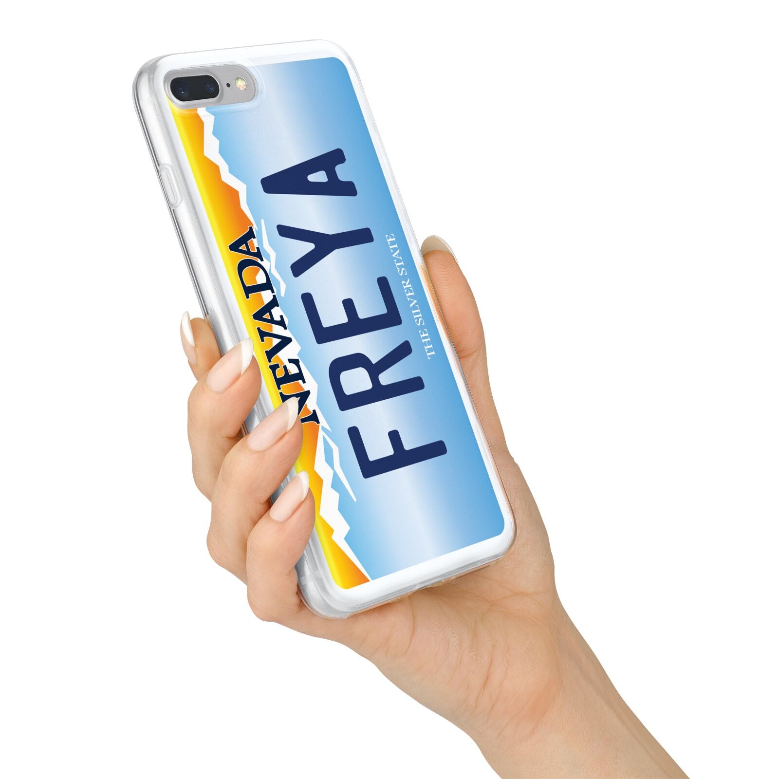 Personalised Nevada License Plate iPhone 7 Plus Bumper Case on Silver iPhone Alternative Image