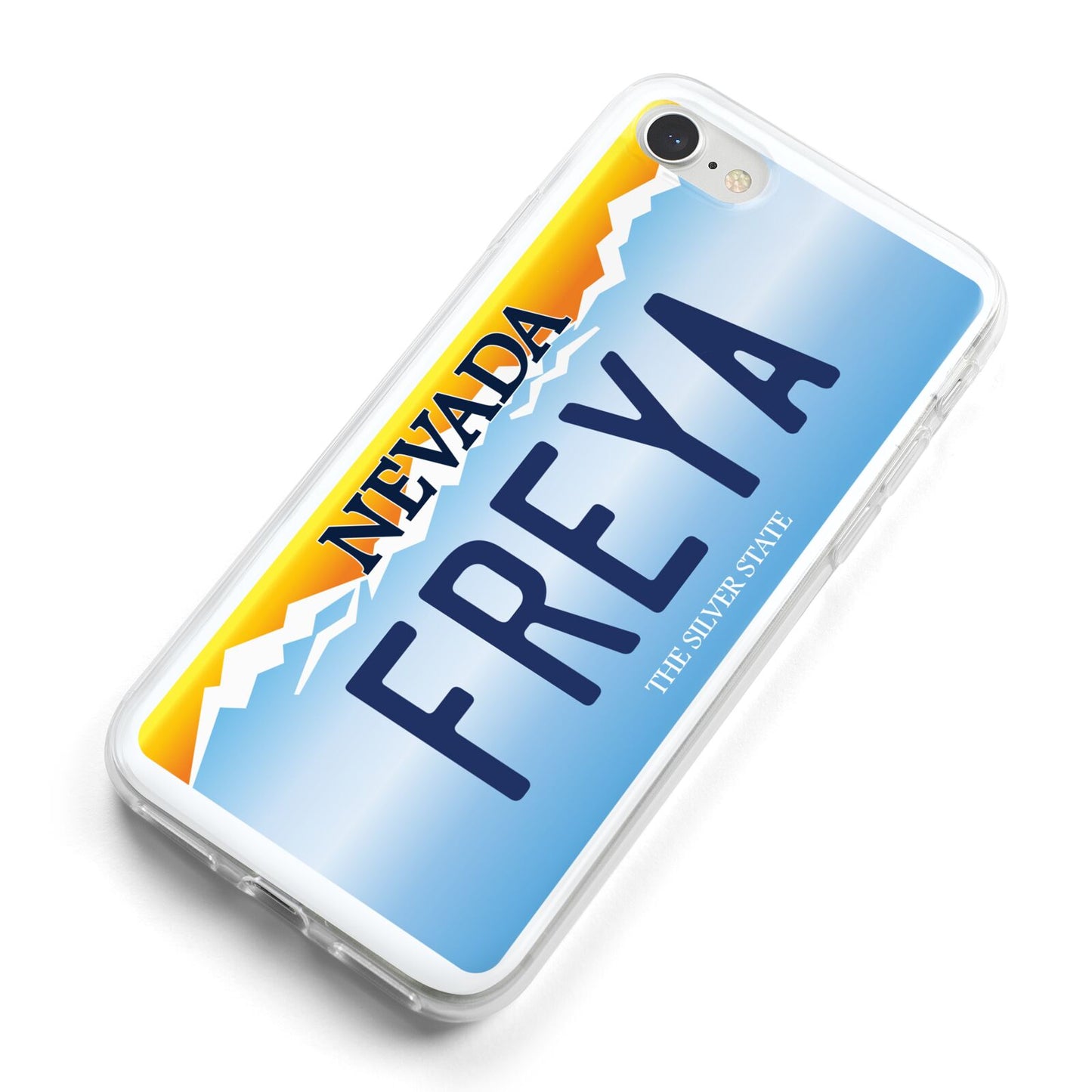 Personalised Nevada License Plate iPhone 8 Bumper Case on Silver iPhone Alternative Image