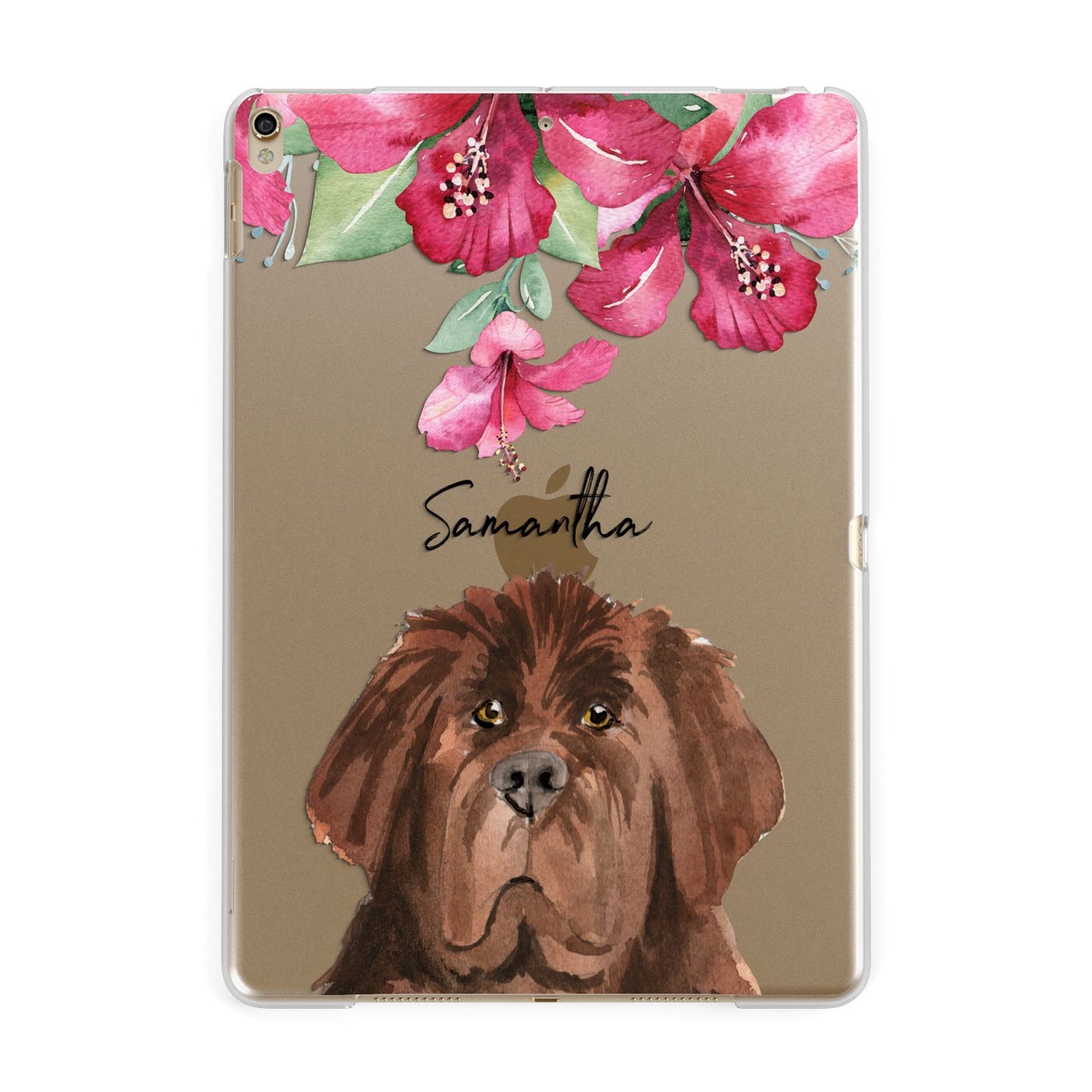 Personalised Newfoundland Apple iPad Gold Case