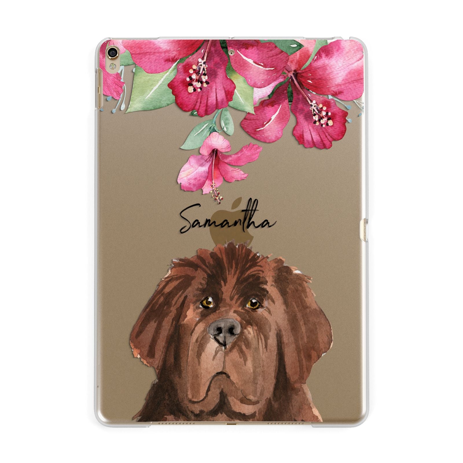 Personalised Newfoundland Apple iPad Gold Case