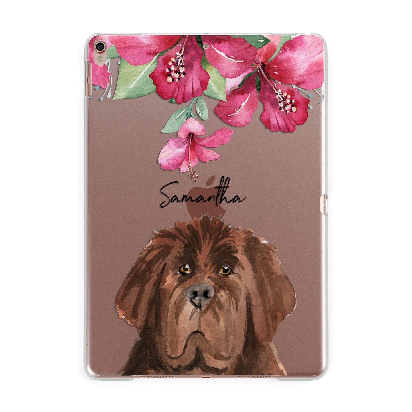 Personalised Newfoundland Apple iPad Rose Gold Case