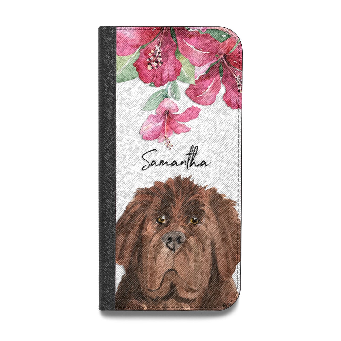 Personalised Newfoundland Vegan Leather Flip Samsung Case