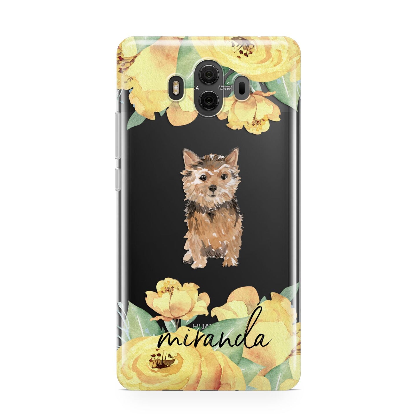 Personalised Norwich Terrier Huawei Mate 10 Protective Phone Case