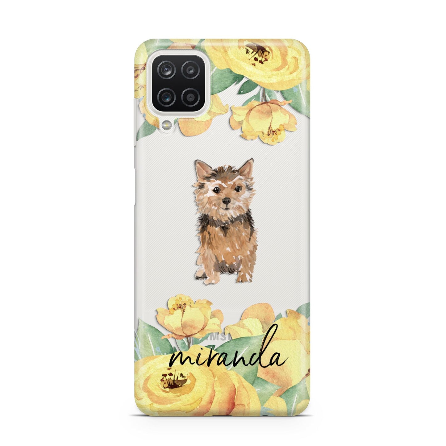 Personalised Norwich Terrier Samsung A12 Case