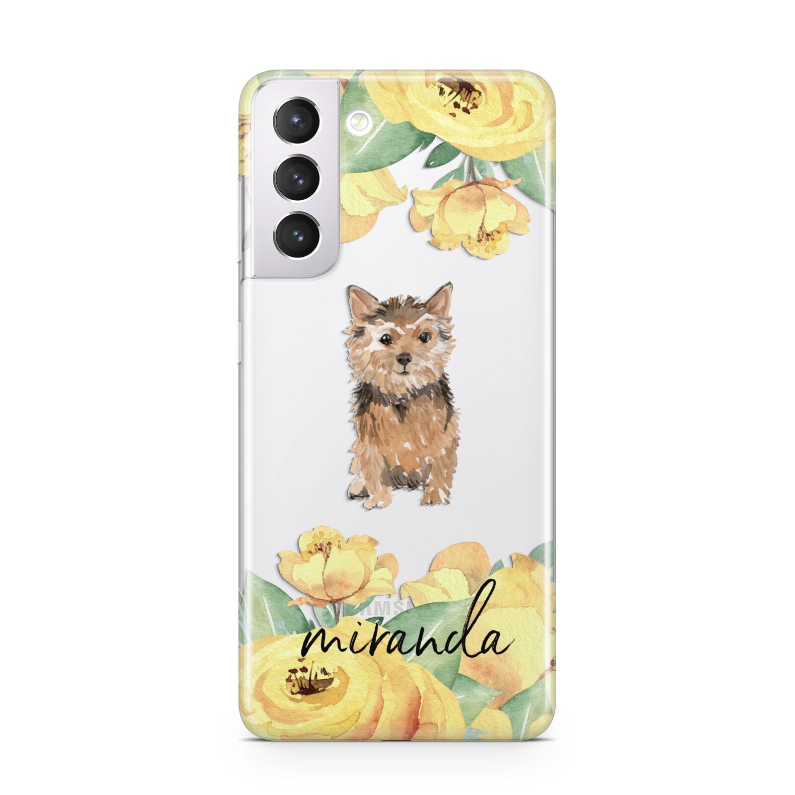 Personalised Norwich Terrier Samsung S21 Case