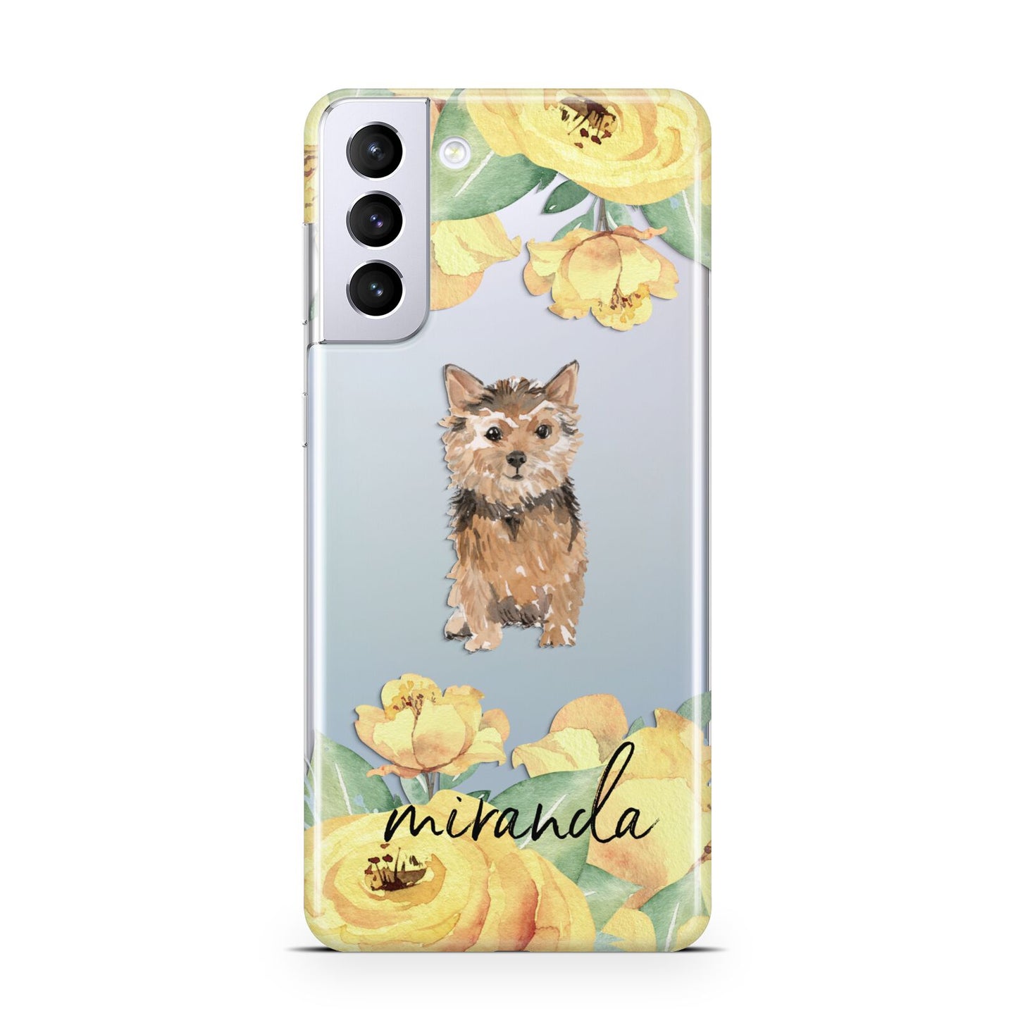 Personalised Norwich Terrier Samsung S21 Plus Case