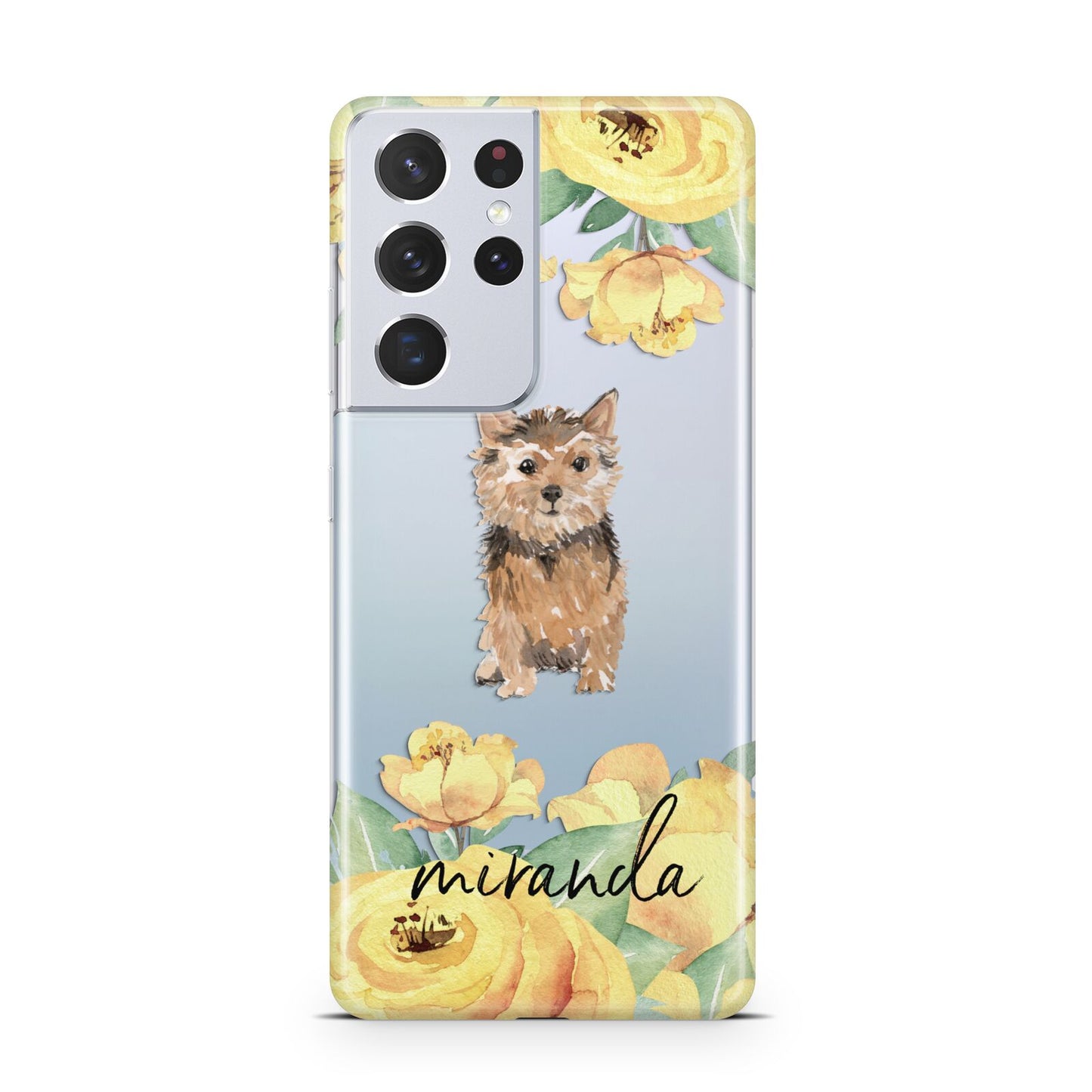 Personalised Norwich Terrier Samsung S21 Ultra Case