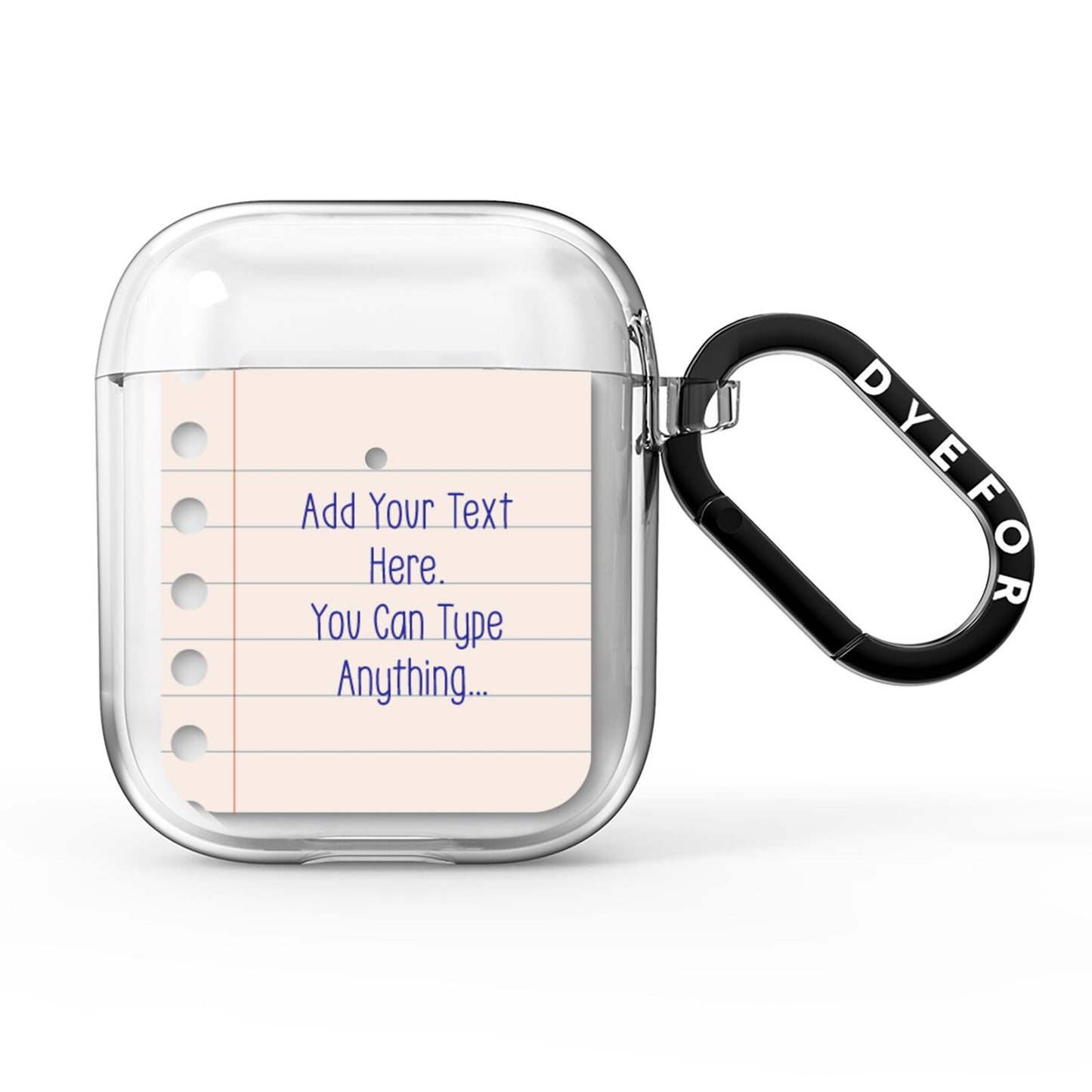 Personalised Notepad AirPods Clear Case