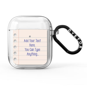 Personalised Notepad AirPods Case