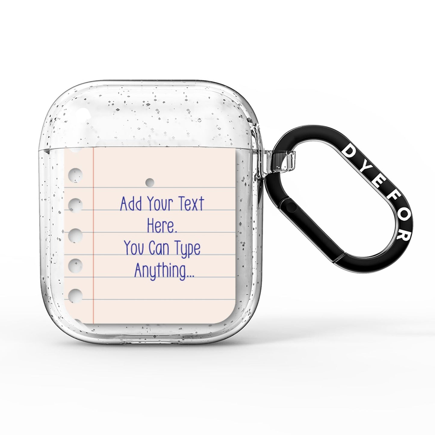 Personalised Notepad AirPods Glitter Case