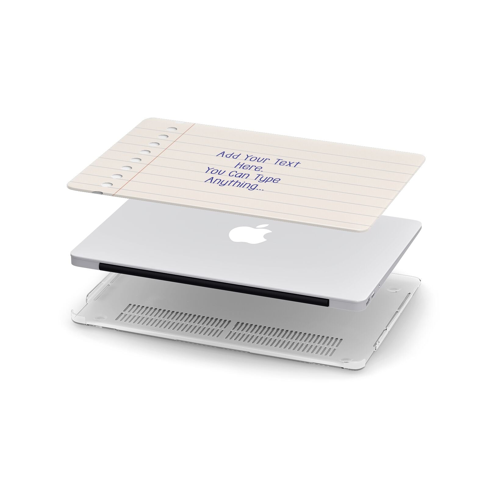 Personalised Notepad Apple MacBook Case in Detail