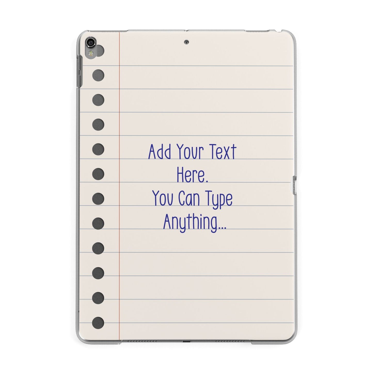 Personalised Notepad Apple iPad Grey Case