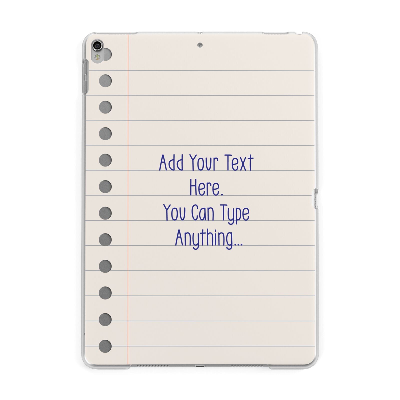 Personalised Notepad Apple iPad Silver Case