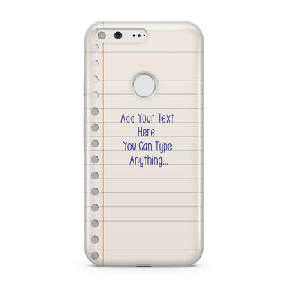 Personalised Notepad Google Pixel Case