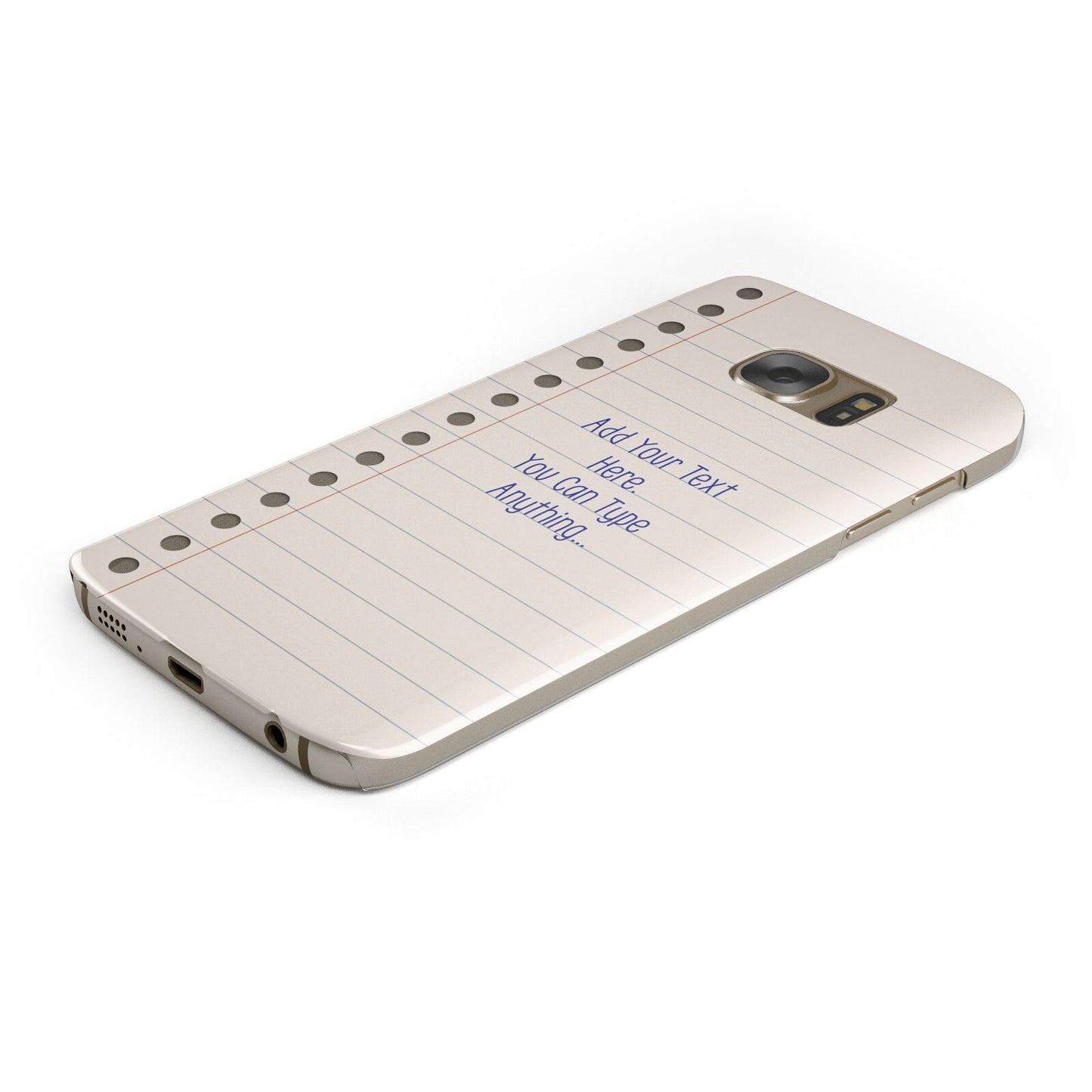 Personalised Notepad Protective Samsung Galaxy Case Angled Image