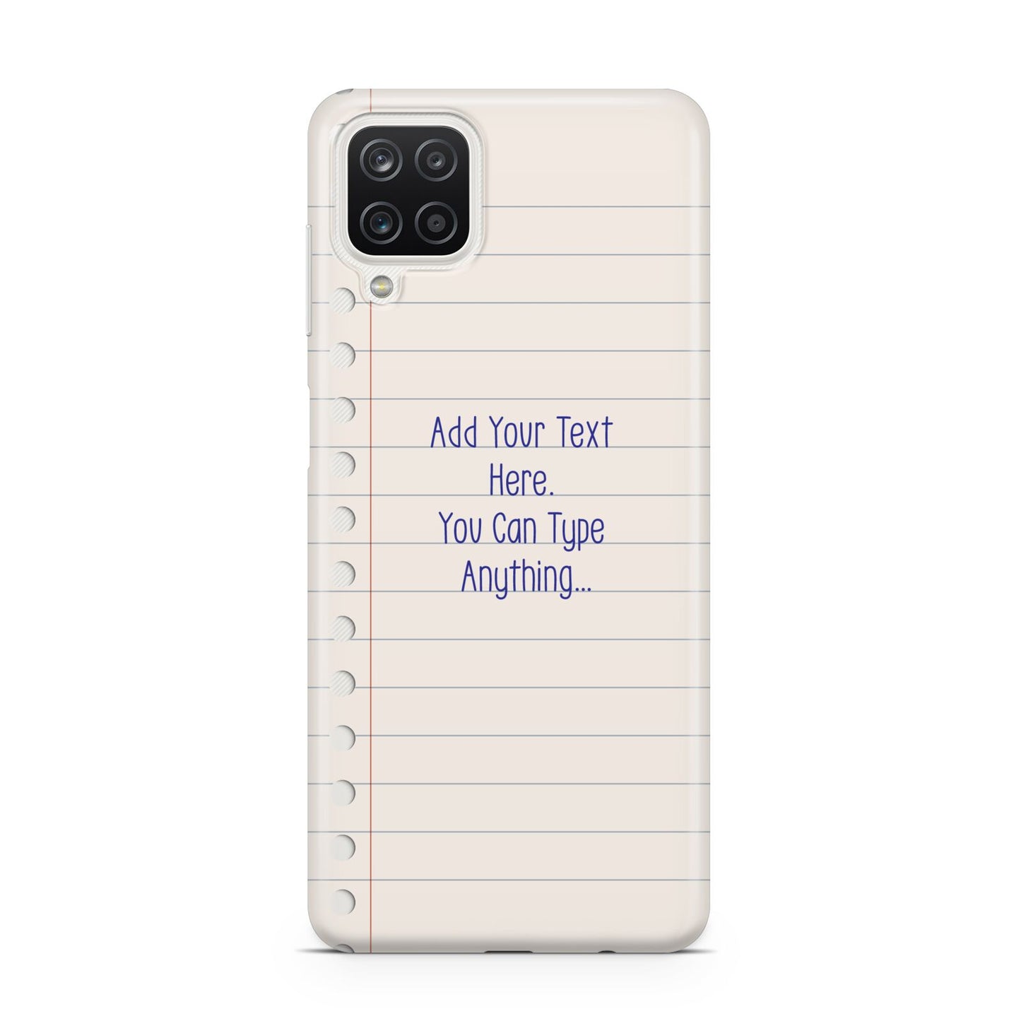 Personalised Notepad Samsung A12 Case