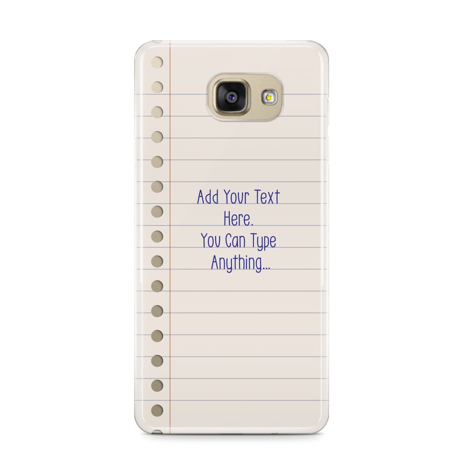 Personalised Notepad Samsung Galaxy A9 2016 Case on gold phone