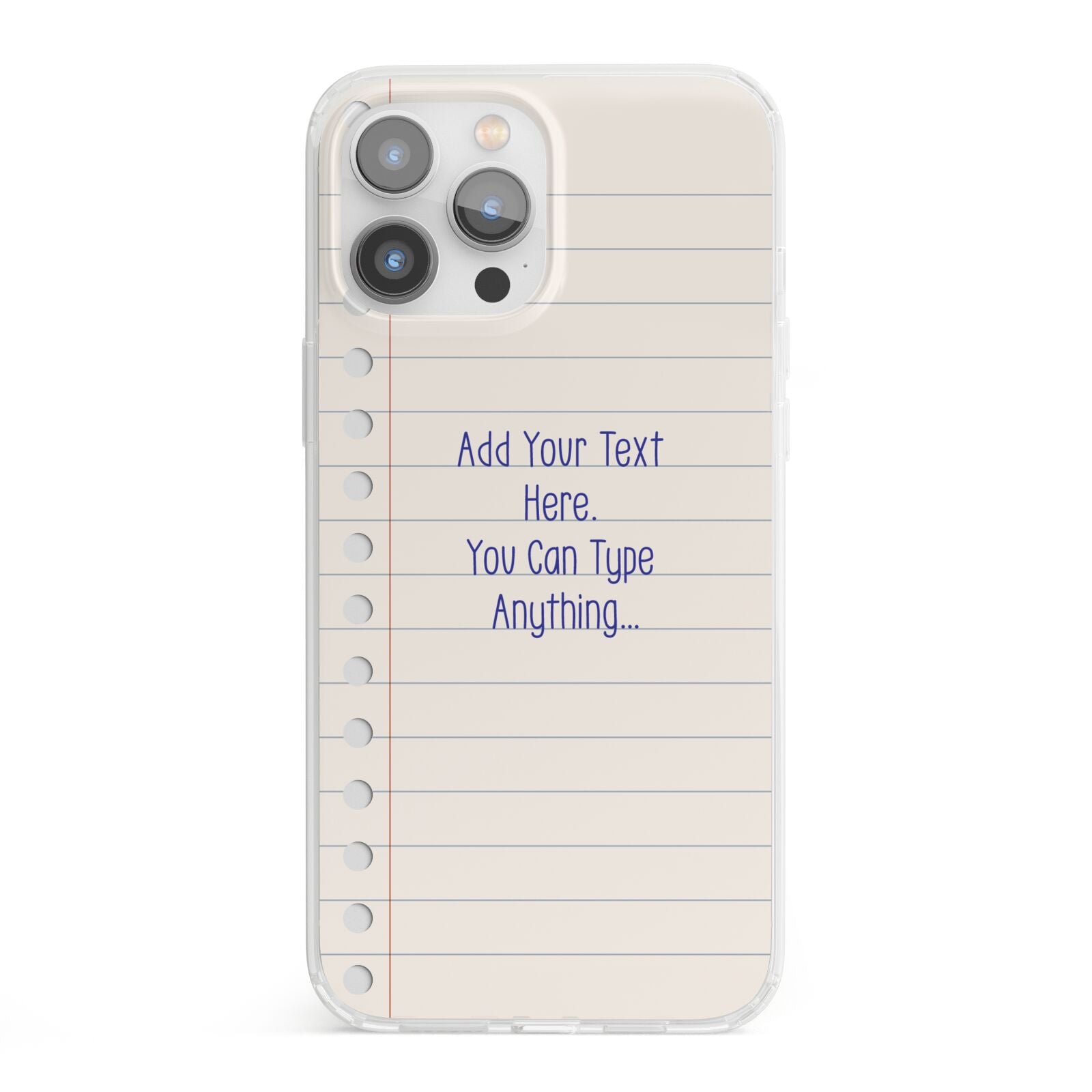 Personalised Notepad iPhone 13 Pro Max Clear Bumper Case