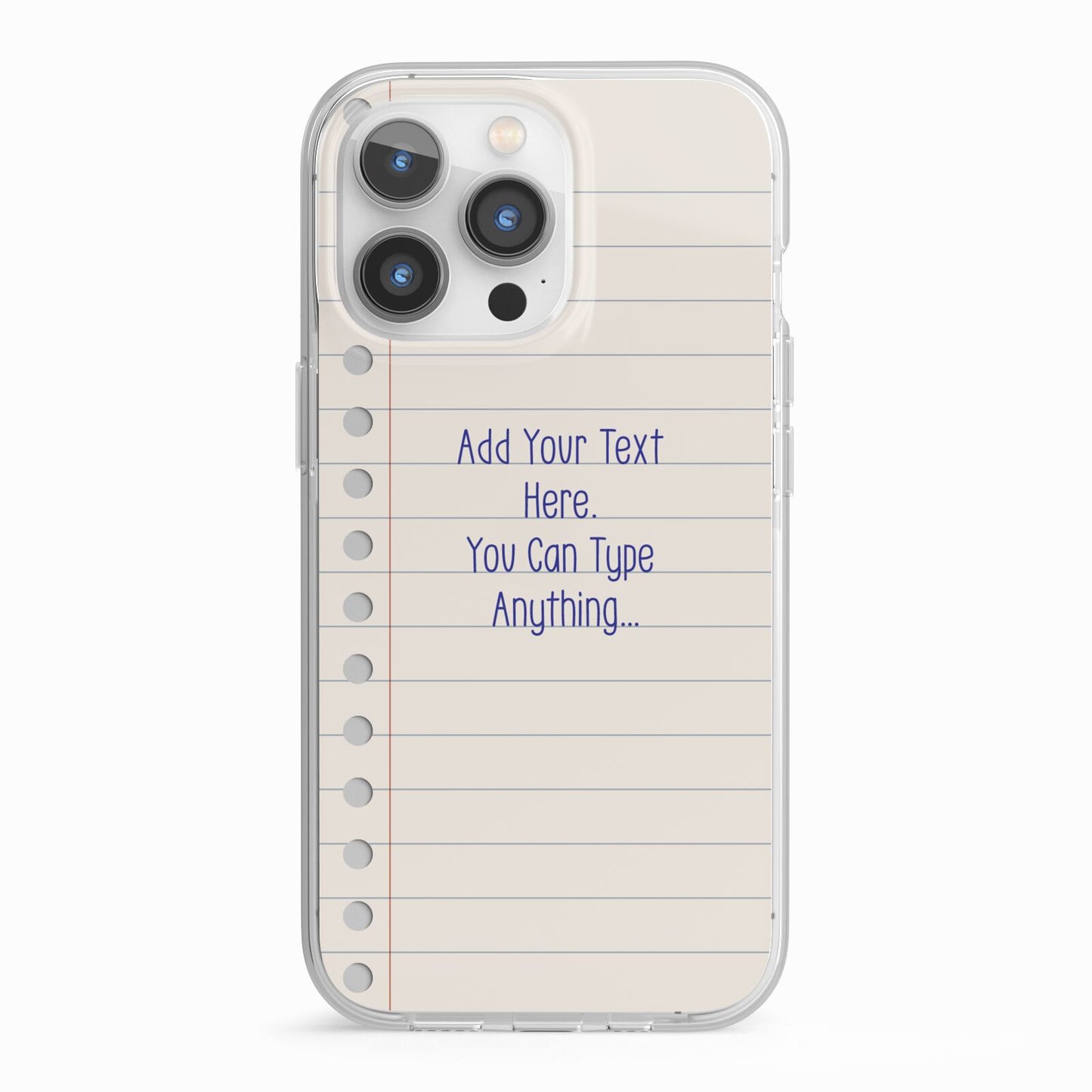 Personalised Notepad iPhone 13 Pro TPU Impact Case with White Edges