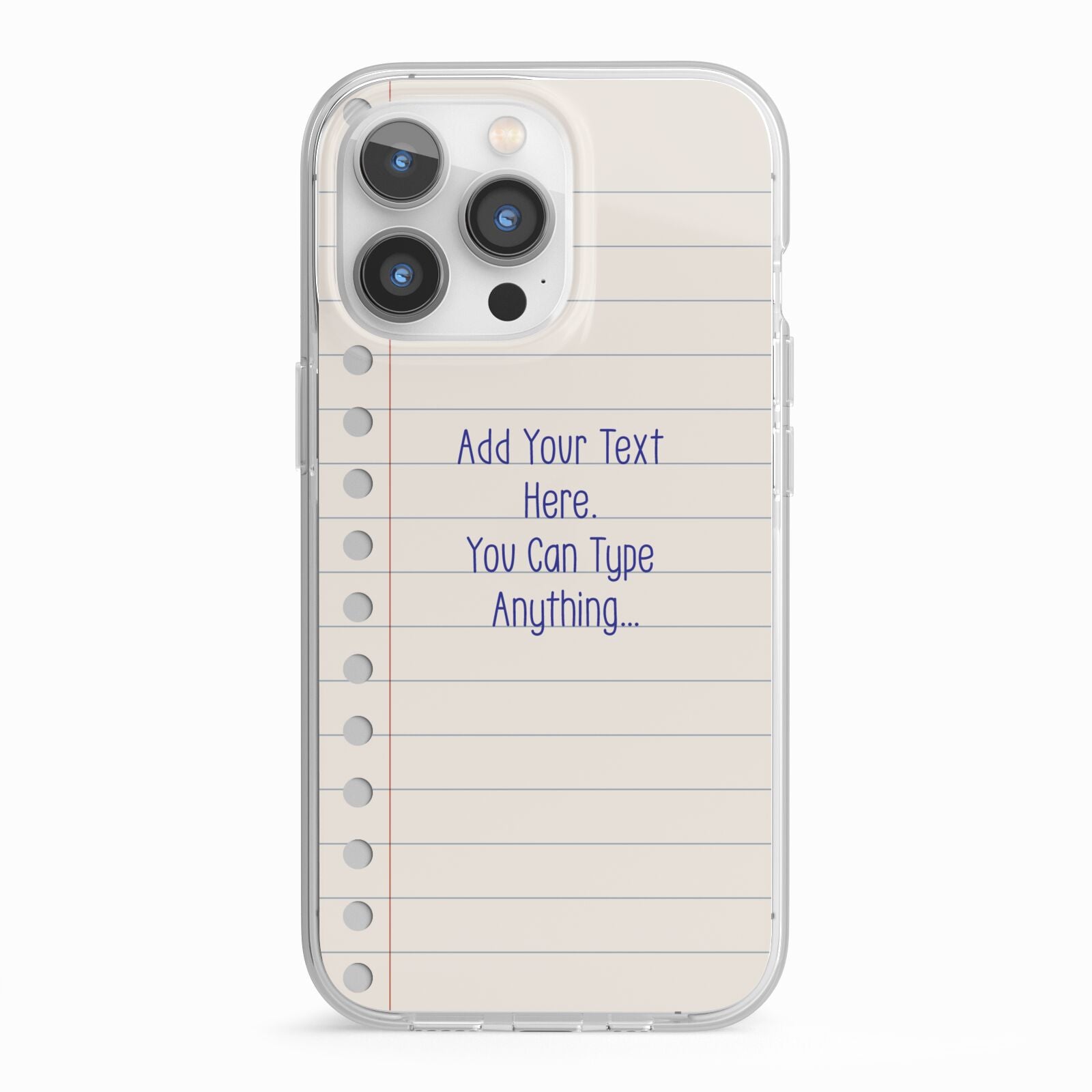 Personalised Notepad iPhone 13 Pro TPU Impact Case with White Edges