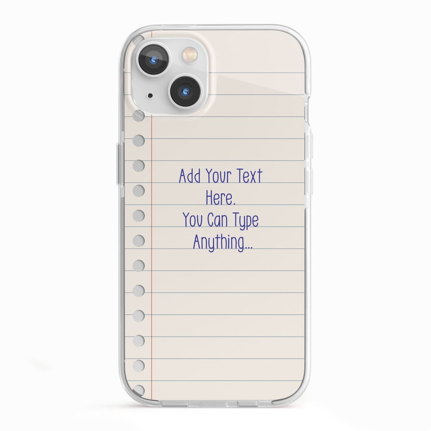 Personalised Notepad iPhone 13 TPU Impact Case with White Edges