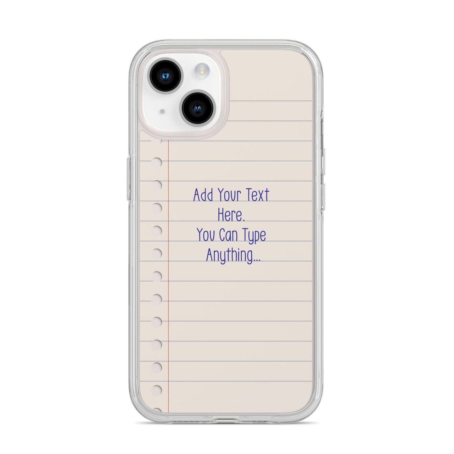 Personalised Notepad iPhone 14 Clear Tough Case Starlight