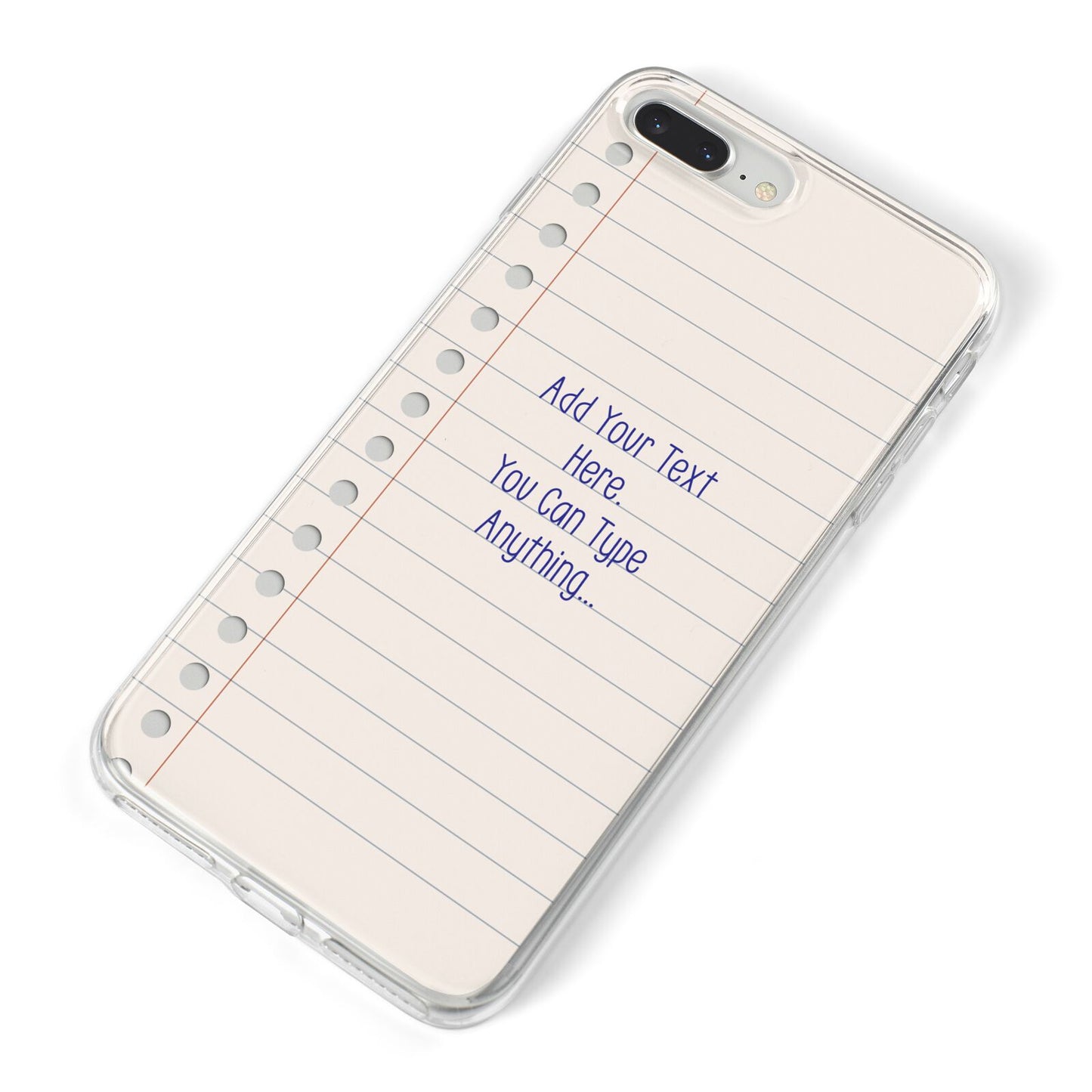 Personalised Notepad iPhone 8 Plus Bumper Case on Silver iPhone Alternative Image