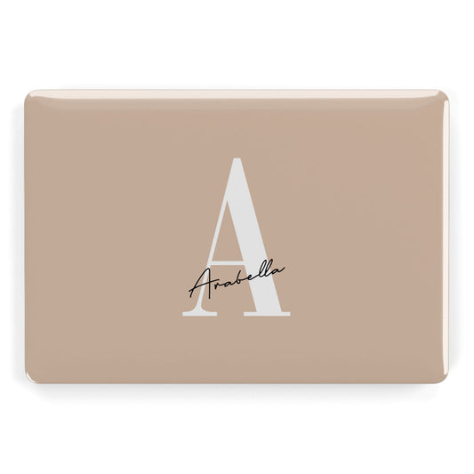 Personalised Nude Colour Initial Apple MacBook Case