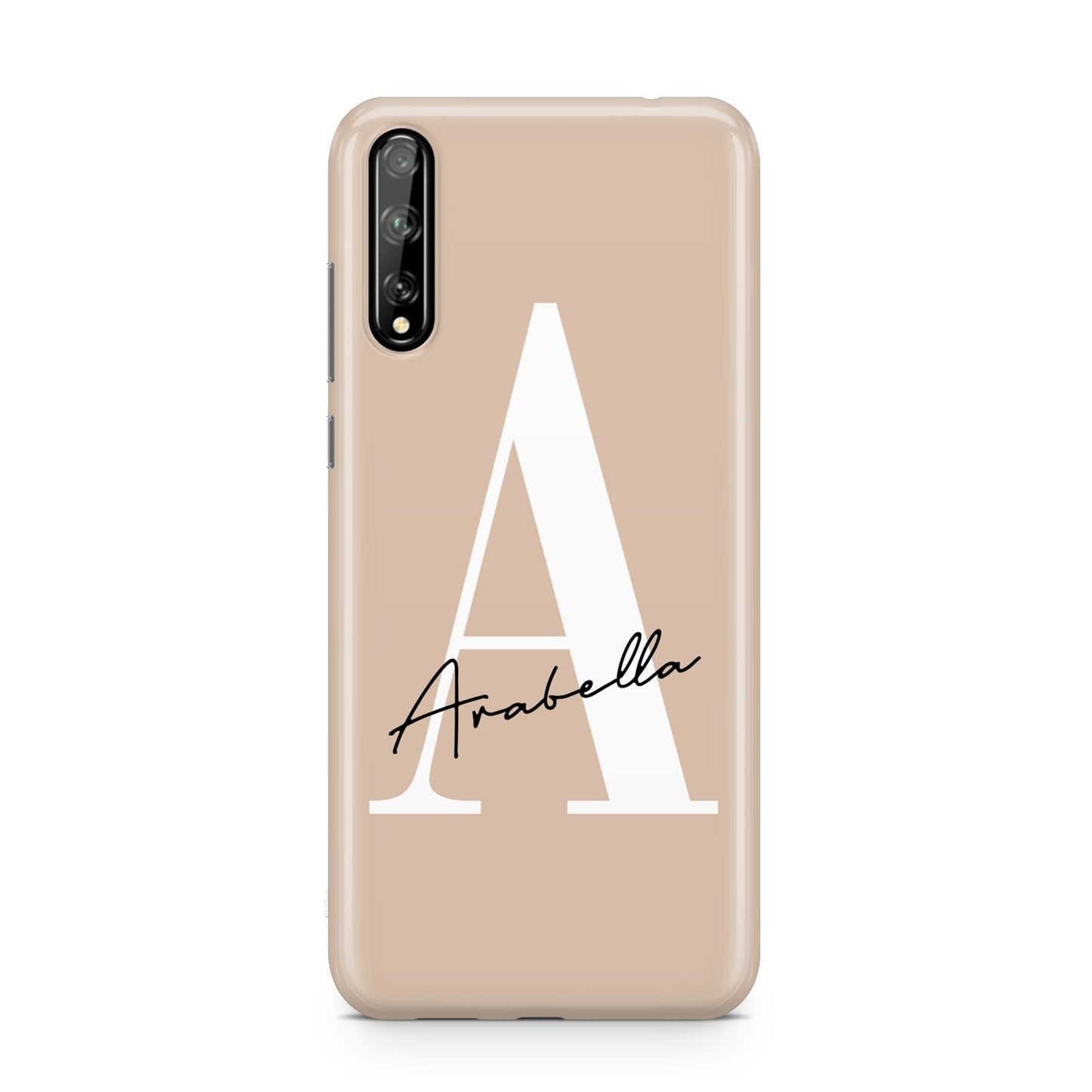 Personalised Nude Colour Initial Huawei Enjoy 10s Phone Case