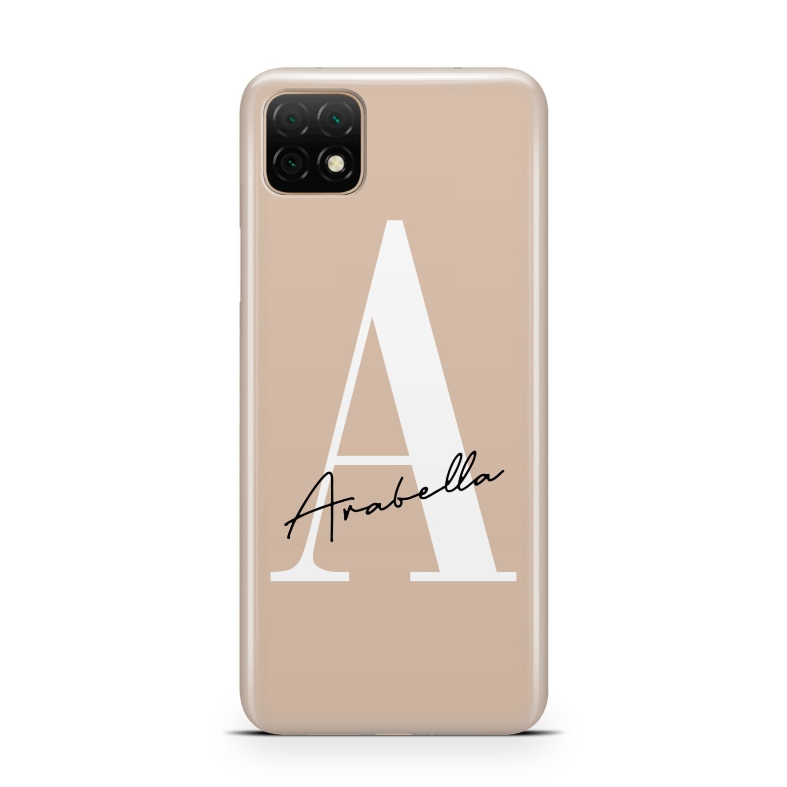 Personalised Nude Colour Initial Huawei Enjoy 20 Phone Case