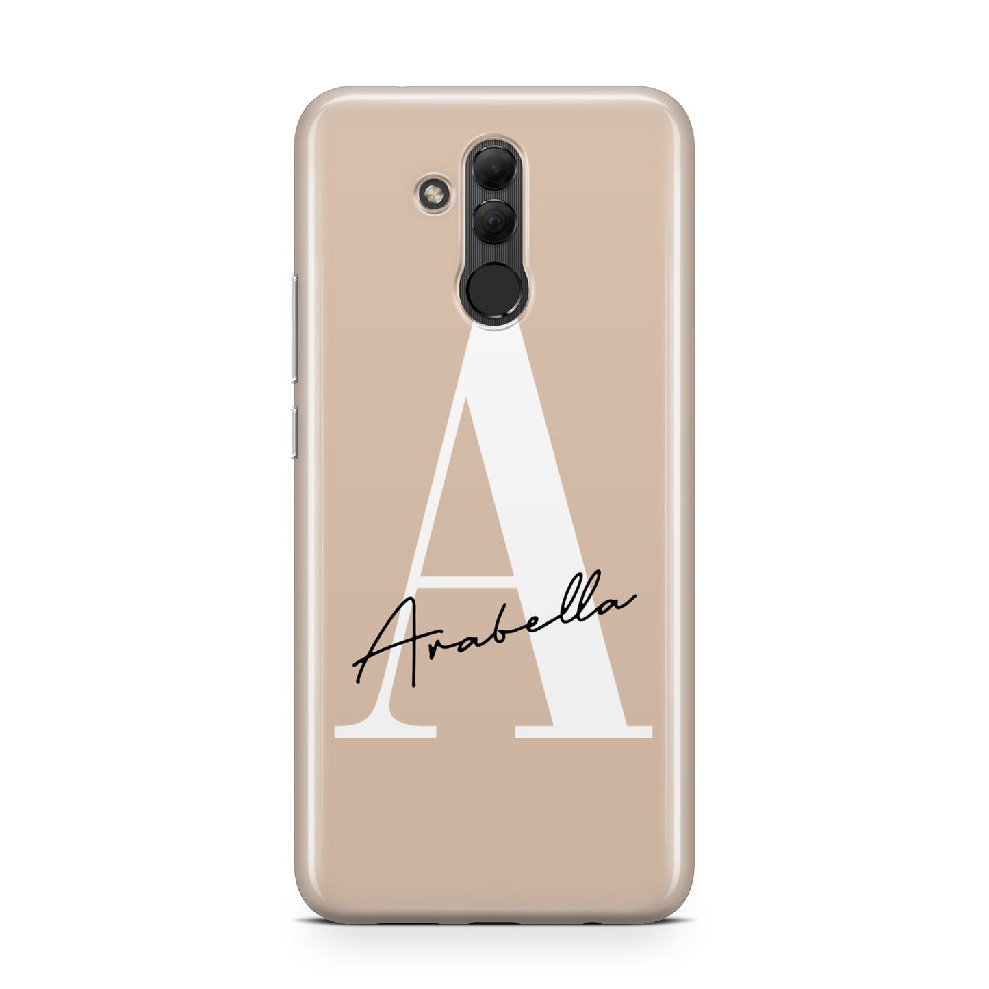 Personalised Nude Colour Initial Huawei Mate 20 Lite