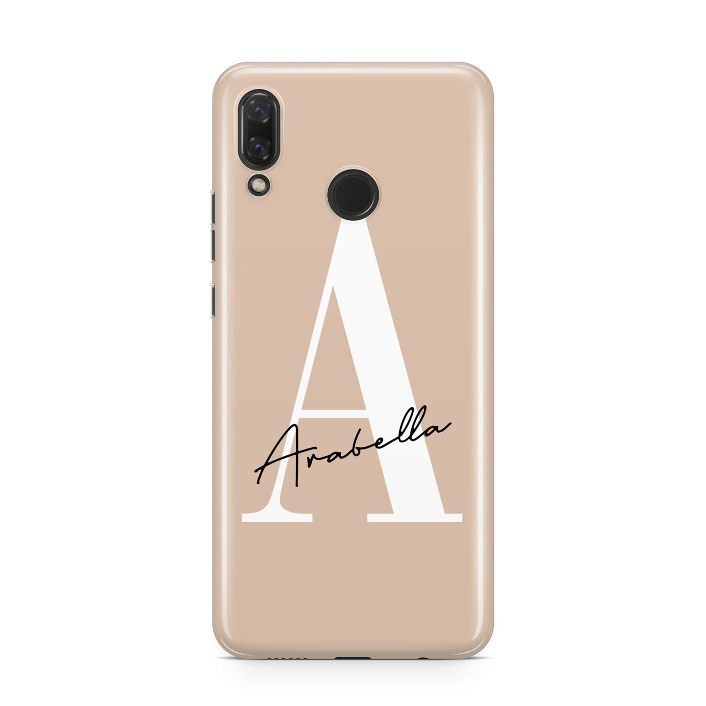 Personalised Nude Colour Initial Huawei Nova 3 Phone Case