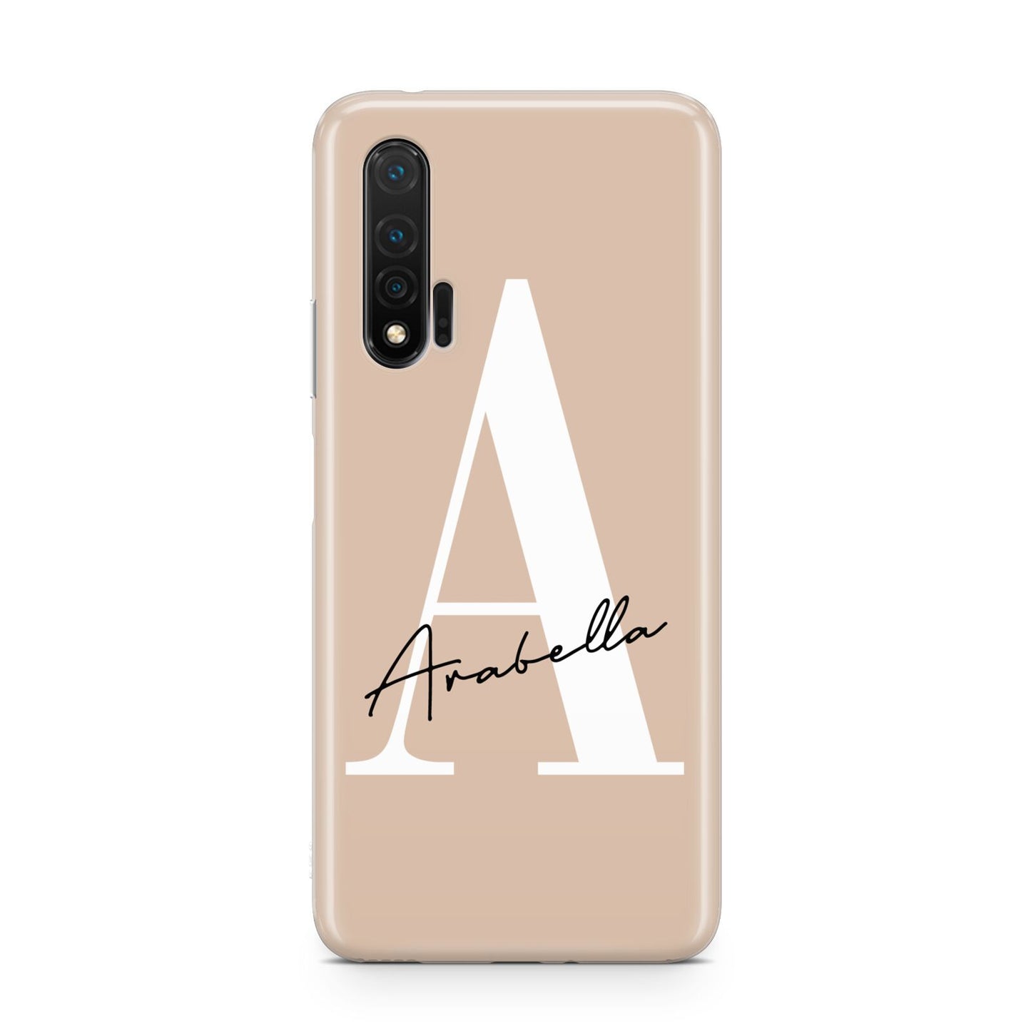 Personalised Nude Colour Initial Huawei Nova 6 Phone Case