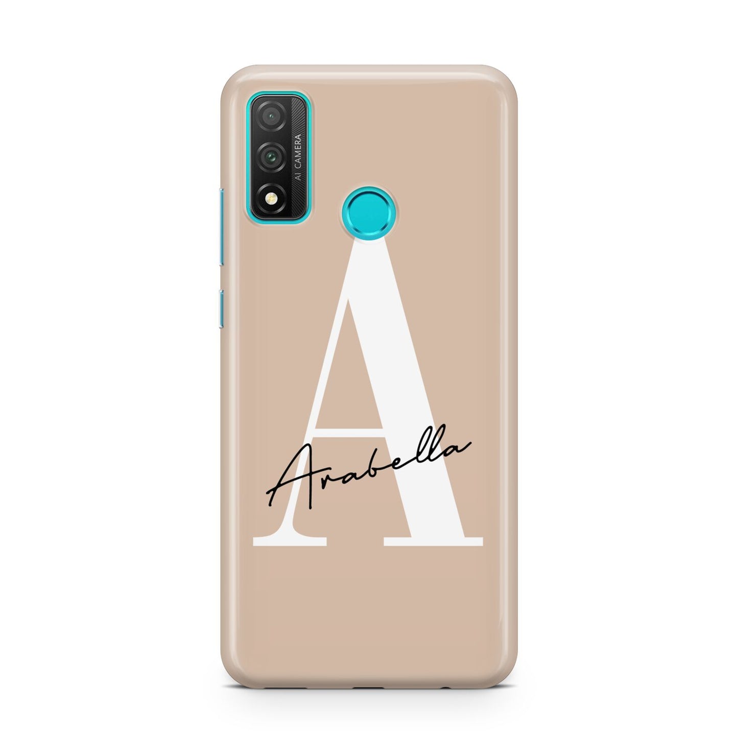 Personalised Nude Colour Initial Huawei P Smart 2020