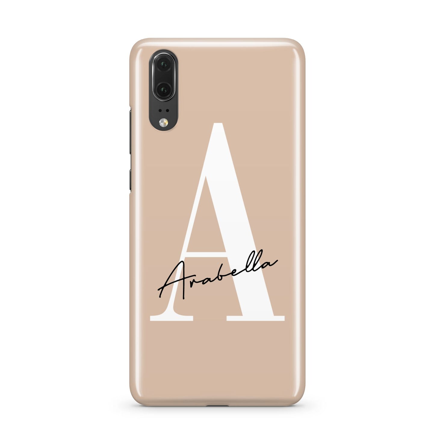 Personalised Nude Colour Initial Huawei P20 Phone Case