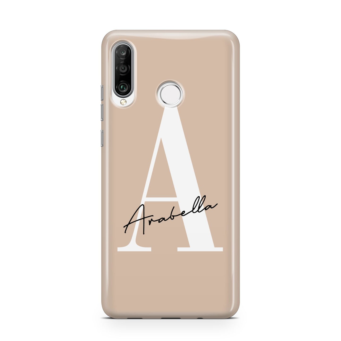 Personalised Nude Colour Initial Huawei P30 Lite Phone Case