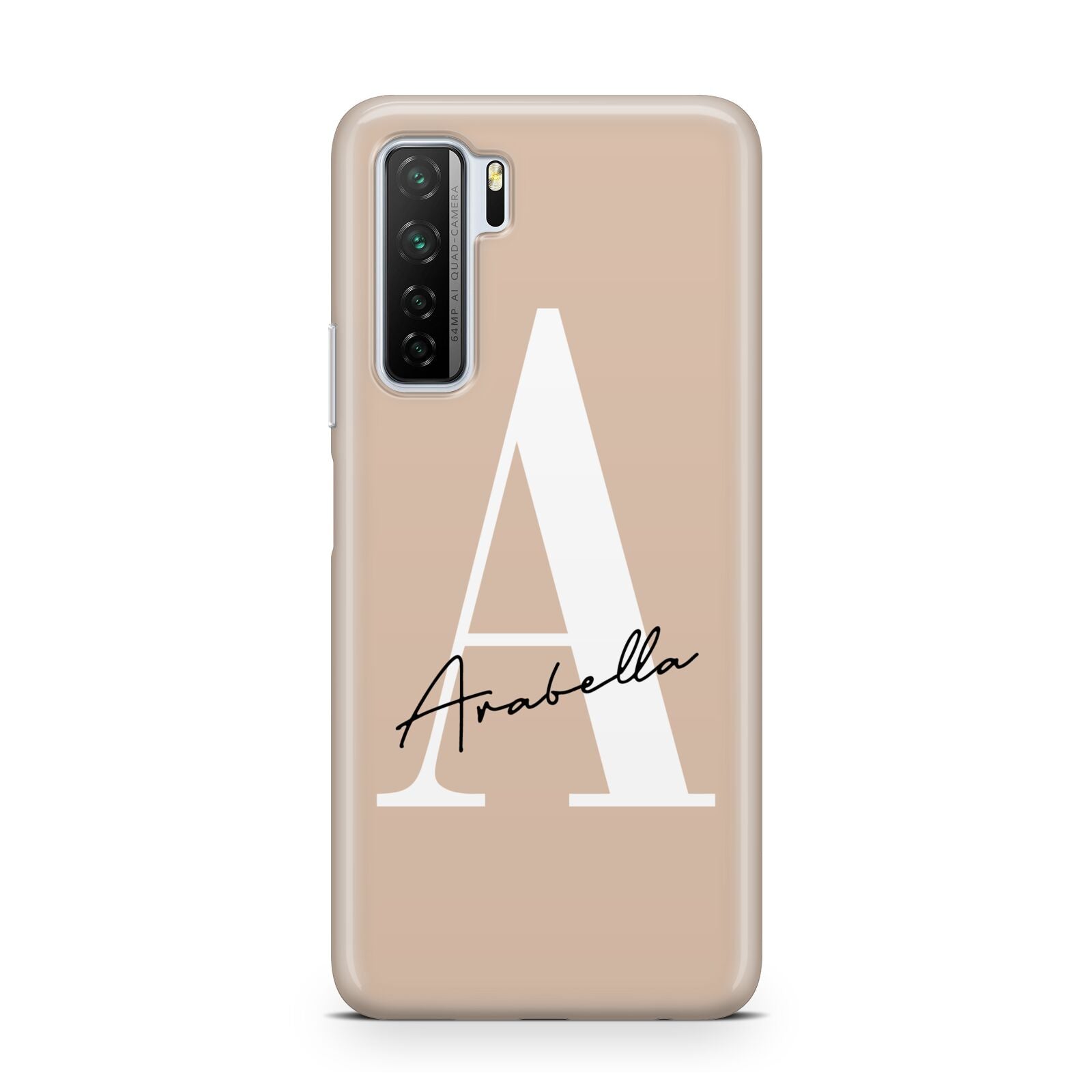 Personalised Nude Colour Initial Huawei P40 Lite 5G Phone Case