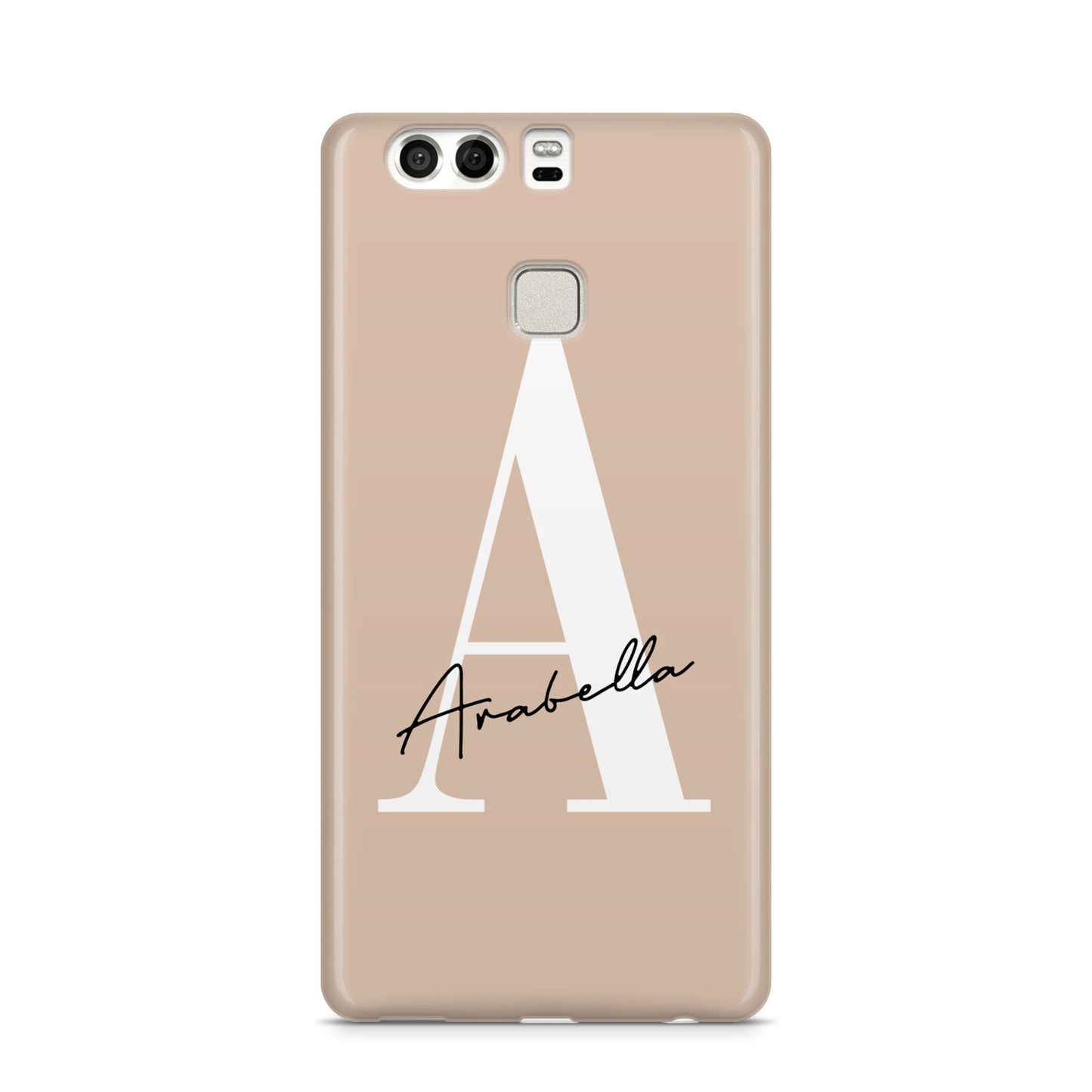 Personalised Nude Colour Initial Huawei P9 Case